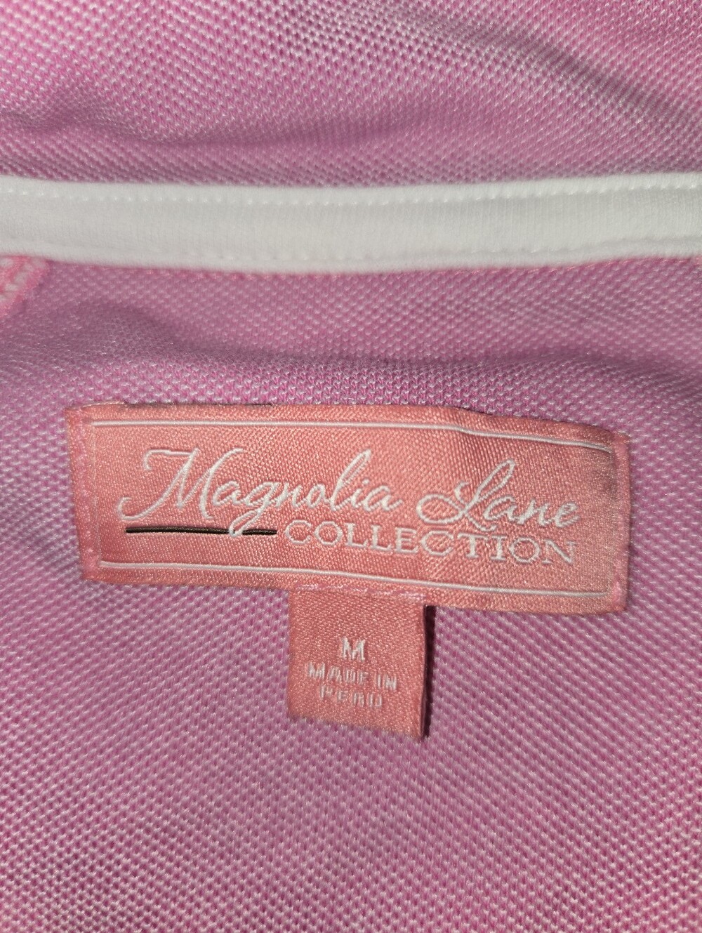 Magnolia Lane Masters Augusta National Pink & White Quarter Zip Pullover Medium - Picture 4 of 7